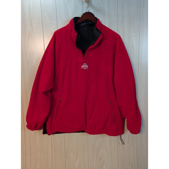 Vintage Ohio State Buckeyes Pro Player Reversible Jacket Mens Large Black 1/4 - Picture 6 of 11